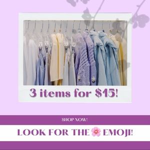 🌸 3/$15 Offer! 🌸